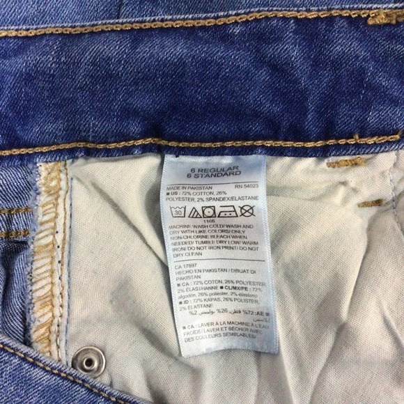 Women’s Old Navy Rock Star Mid-Rise Blue Medium Wash Denim Jeans - Size 6 - Picture 6 of 7